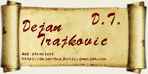 Dejan Trajković vizit kartica